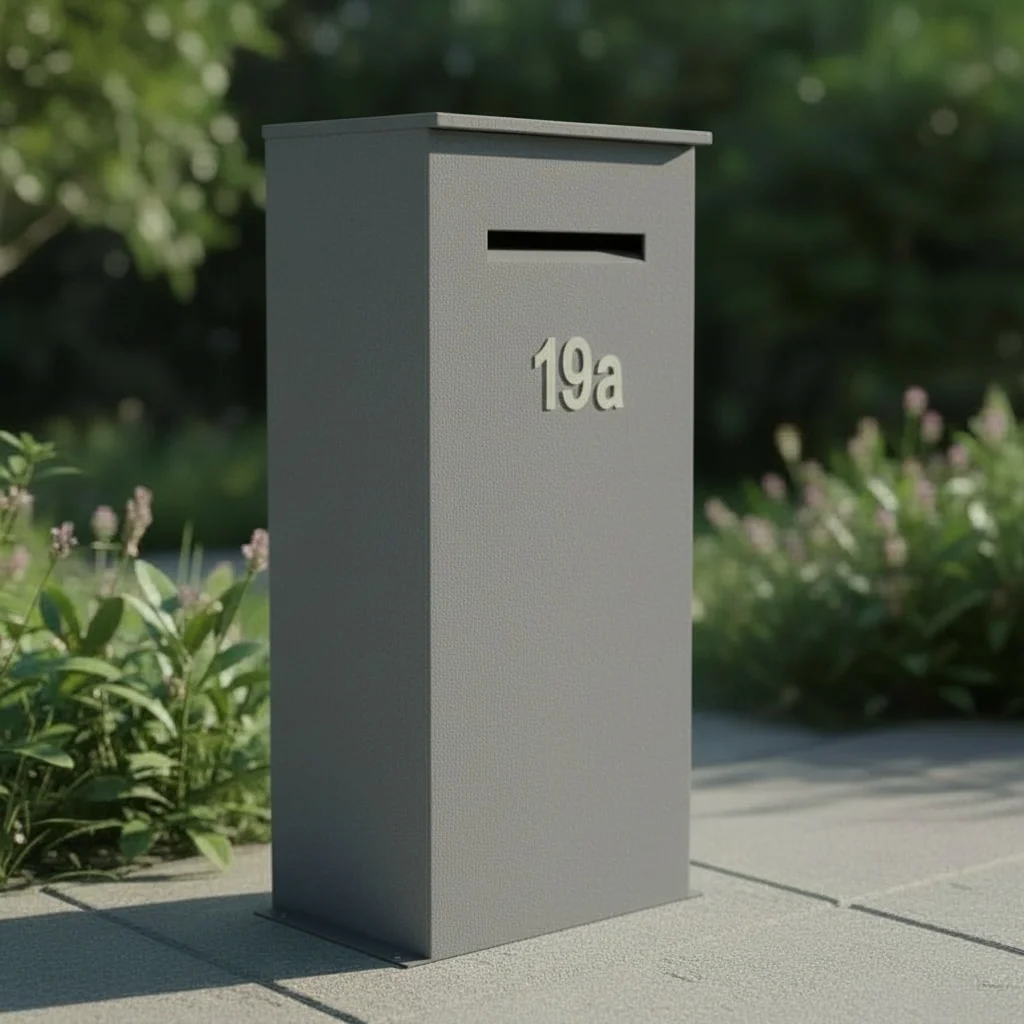Aluminium freestanding letterbox