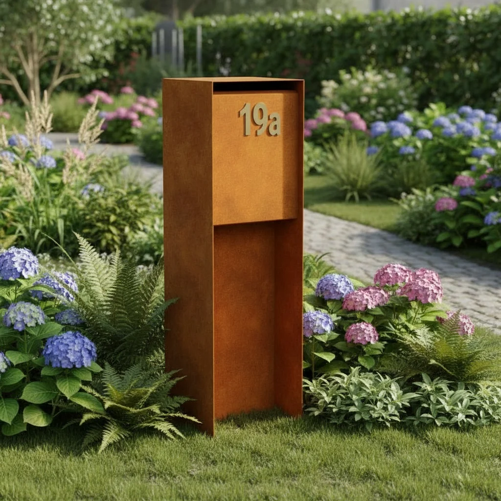 Corten linear letterbox