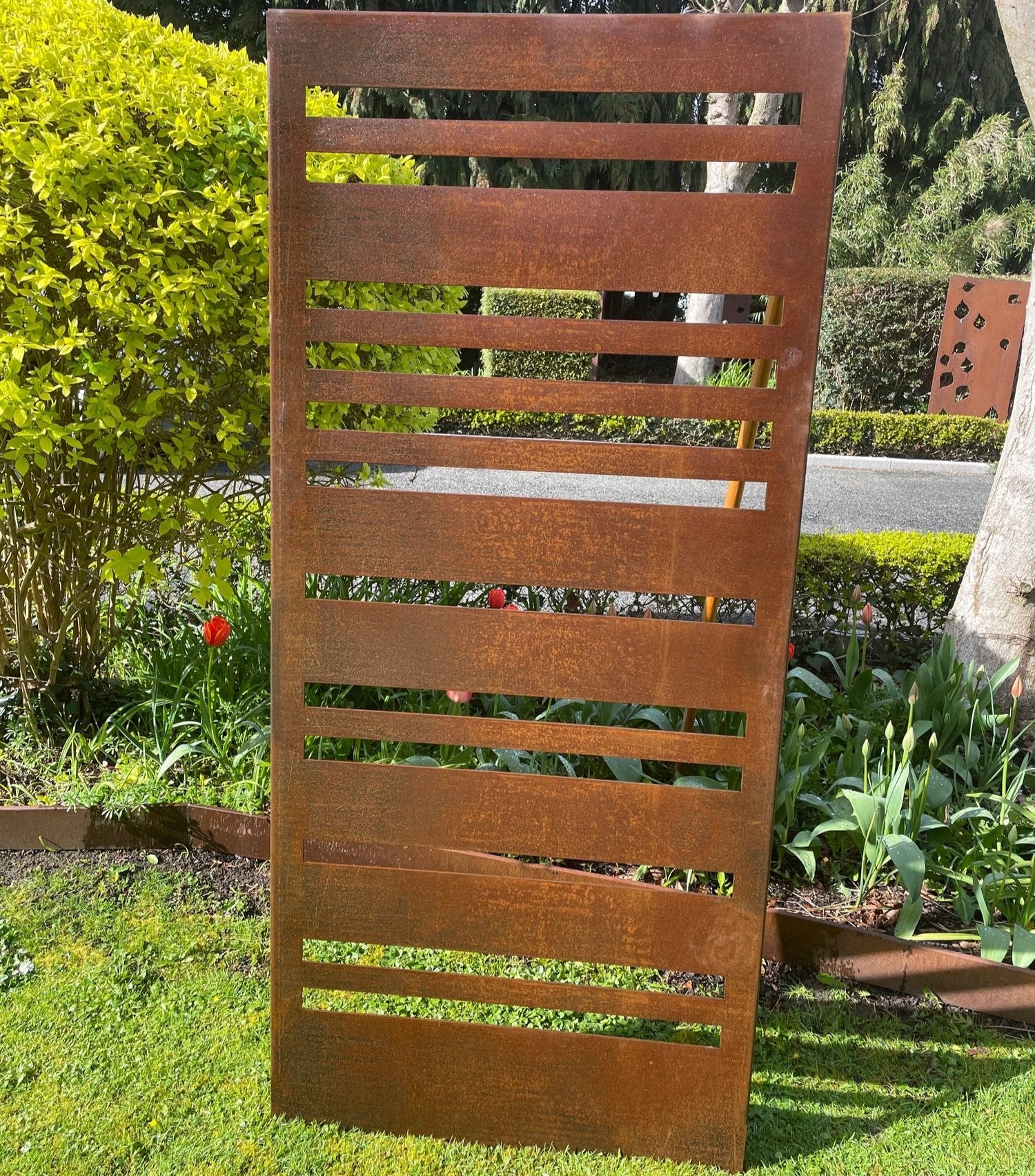 Corten privacy screen - rectangle