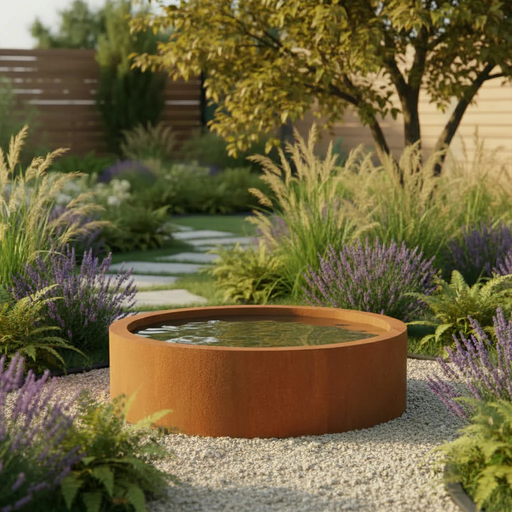 Corten round pond