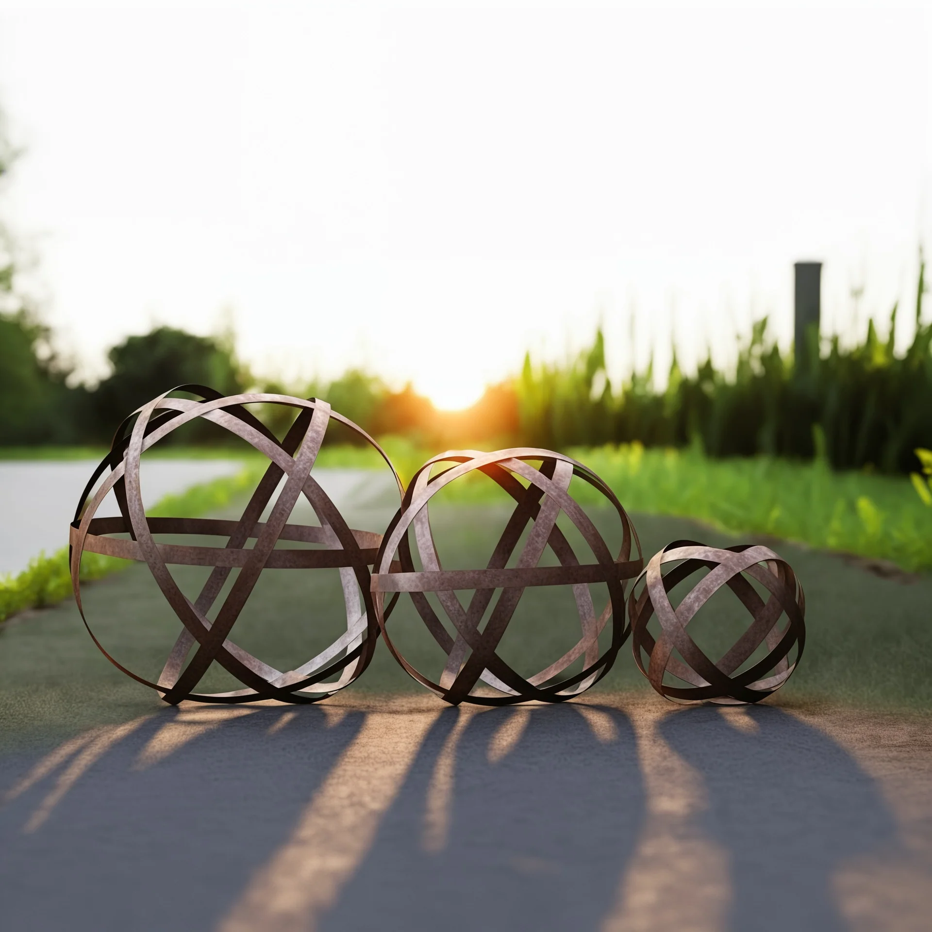 Corten trio band balls